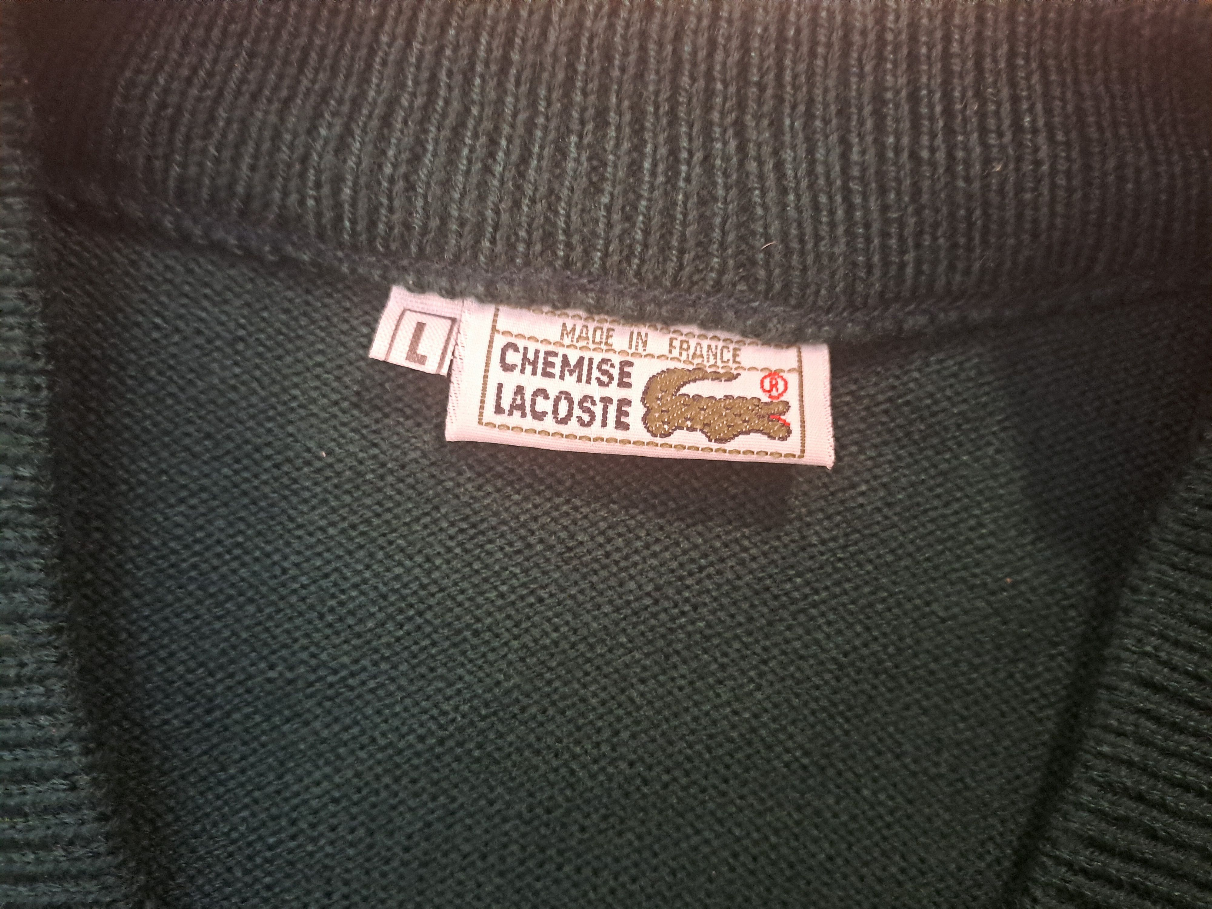 Lacoste Lacoste Dark Green Button Up Knit Sweater Size US L / EU 52-54 / 3 - 2 Thumbnail