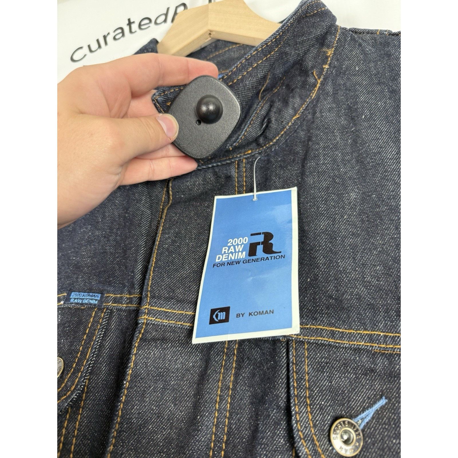 Koman Vintage 2000 Raw Denim Jacket By Koman XXL Size US XXL / EU 58 / 5 - 3 Thumbnail
