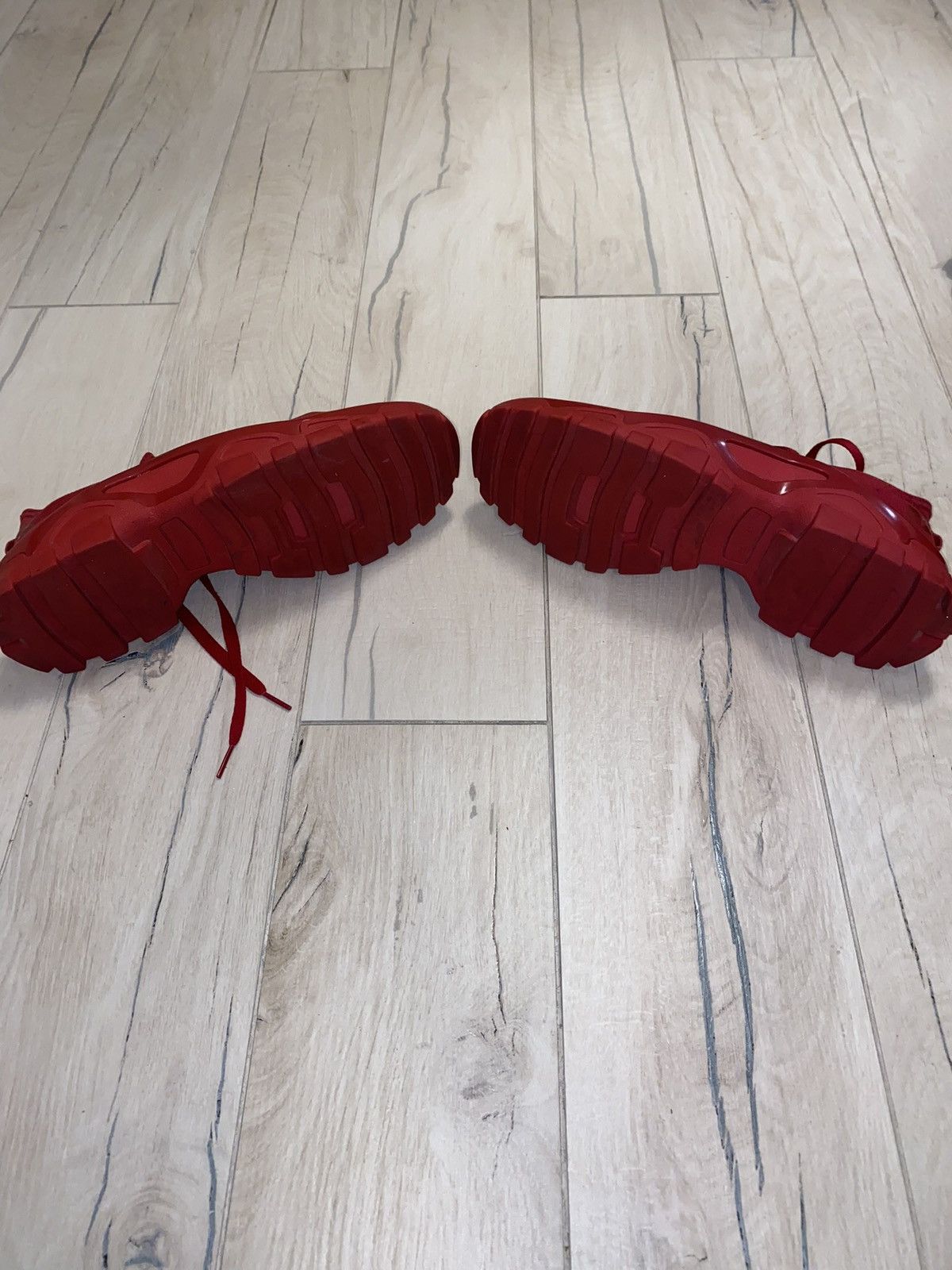 Raf Simons Raf Simons Red Detroit Runner Low-Top Sneakers Size US 8 / EU 41 - 7 Thumbnail