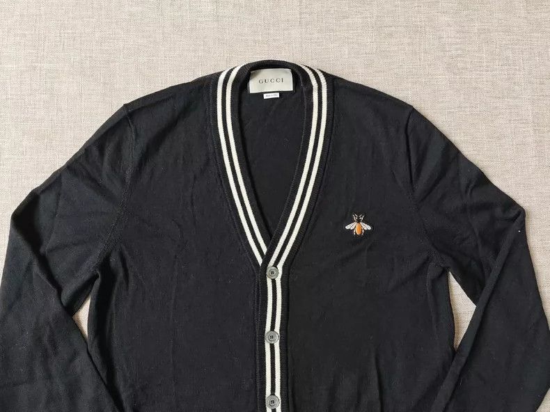 Gucci Gucci Men's bee cardigan sweater 2502-Nextarrow Size US XL / EU 56 / 4 - 2 Thumbnail