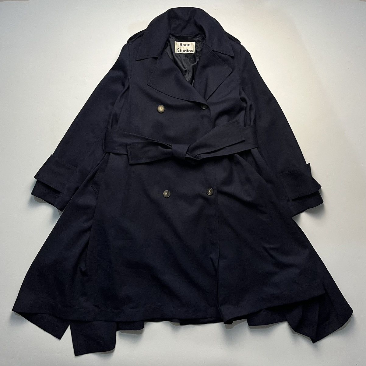 Acne Studios Acne Studios Olwen Twill Trench Coat Size XXS / US 00 / IT 34 - 1 Thumbnail