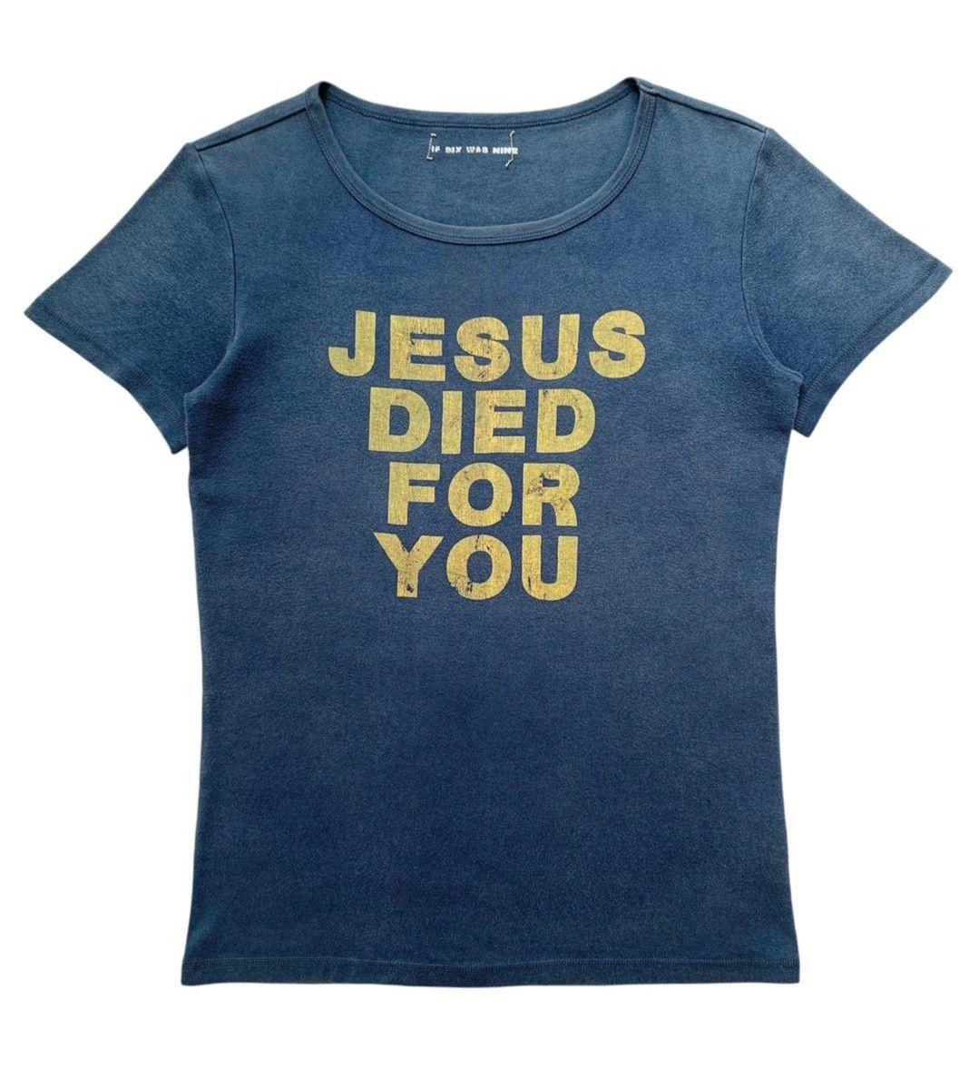 SIX IF Tシャツ ルグランブルーブルー十字架プリント NINE WAS SIX IF WAS MANIAC by CIRCUS – T-SHIRTS / L.G.B. / NINE トップス
