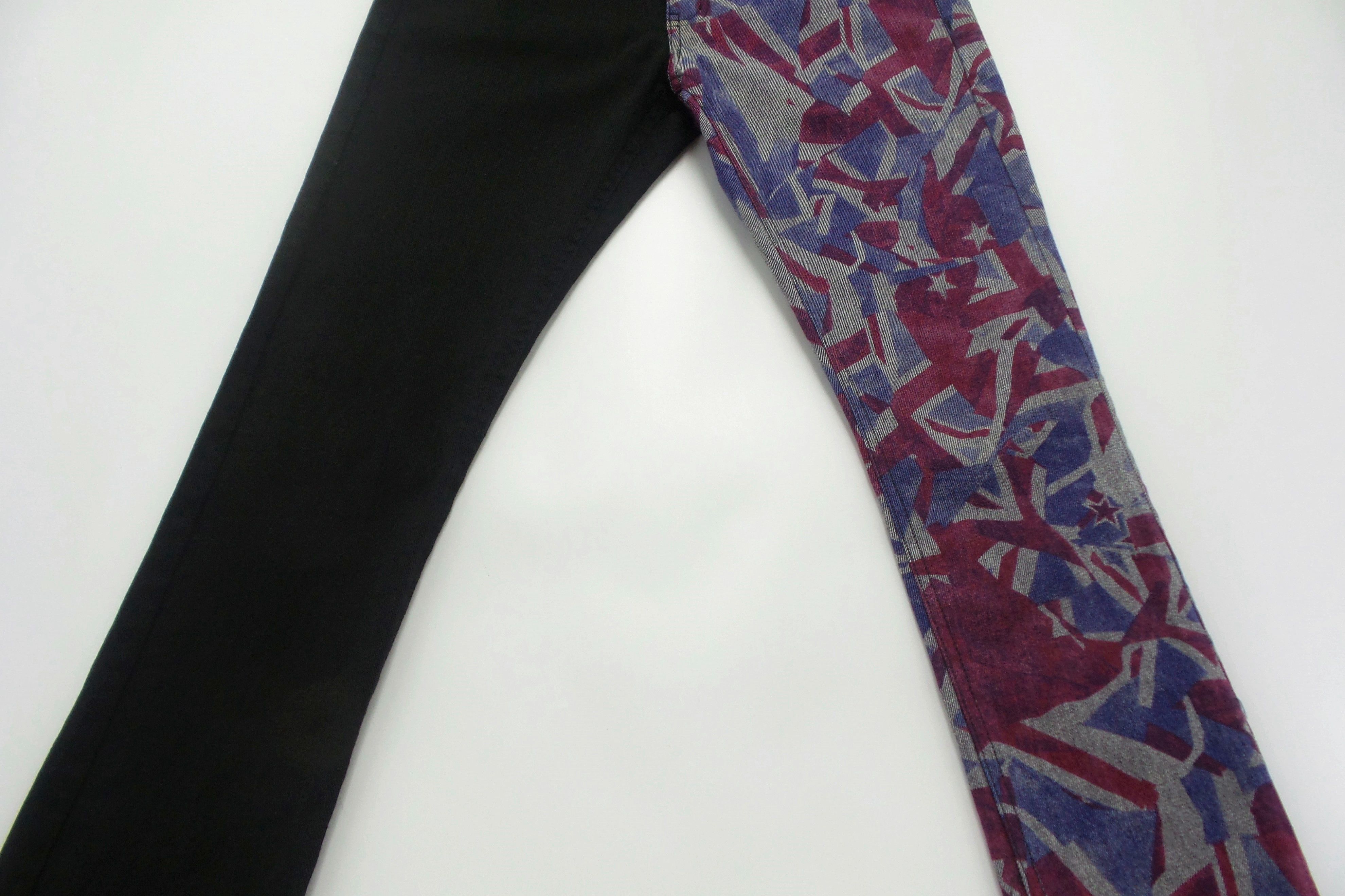 Japanese Brand Hell Cat Punks British Flag Skinny Jeans W14xL37 Size US 28 / EU 44 - 6 Thumbnail