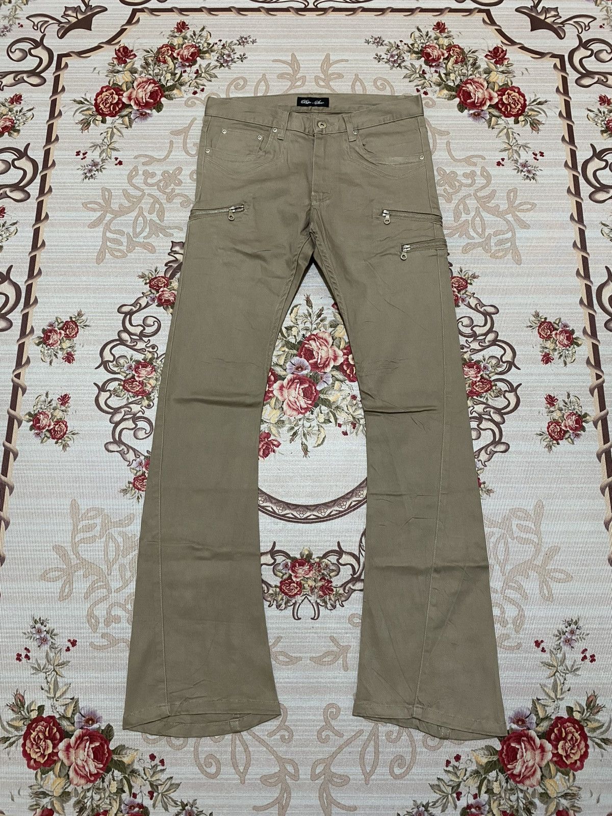 Japanese Brand Y2K Bike + Star Multipocket Flare Pants Size US 32 / EU 48 - 1 Thumbnail