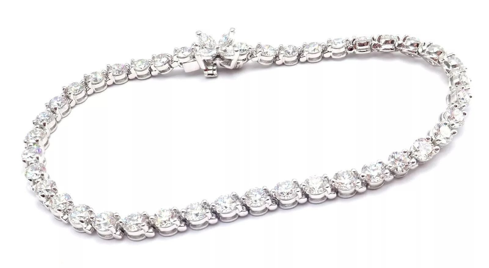 Tiffany & Co. Tiffany & Co Platinum 6.5ct Diamond Line Tennis Bracelet Size ONE SIZE - 3 Thumbnail