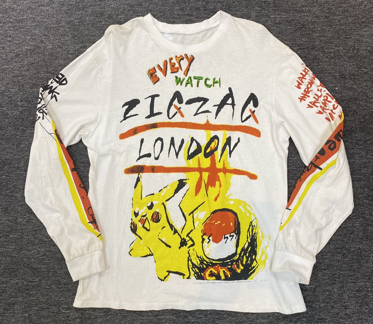 Nintendo × Pokemon × Vintage Vintage rare full print POKEMON Pikachu Long Sleeve Tee Size US L / EU 52-54 / 3 - 1 Thumbnail