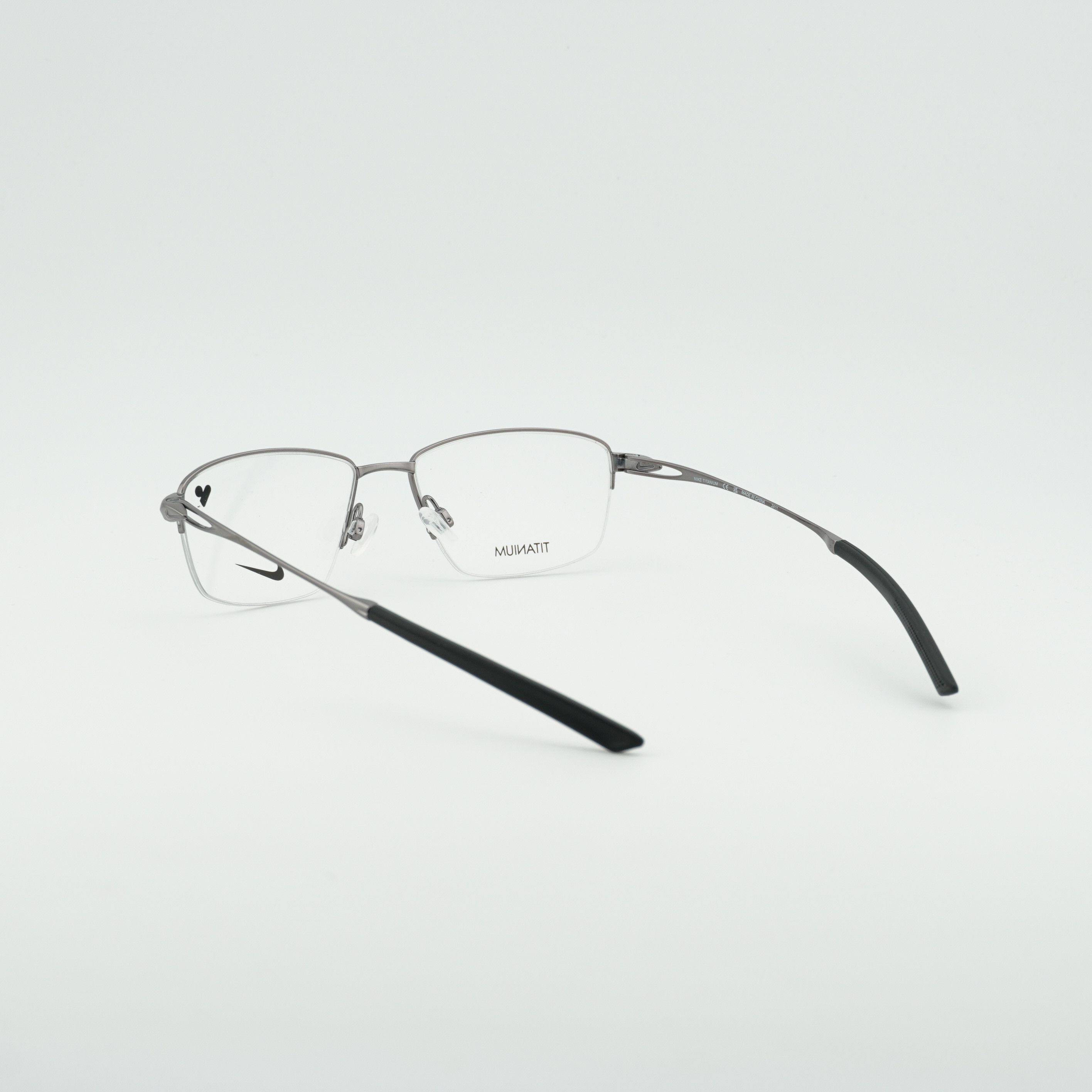 Nike NIKE 6045 070 Eyeglasses Gunmetal 54mm Rectangle Frame Size ONE SIZE - 3 Thumbnail