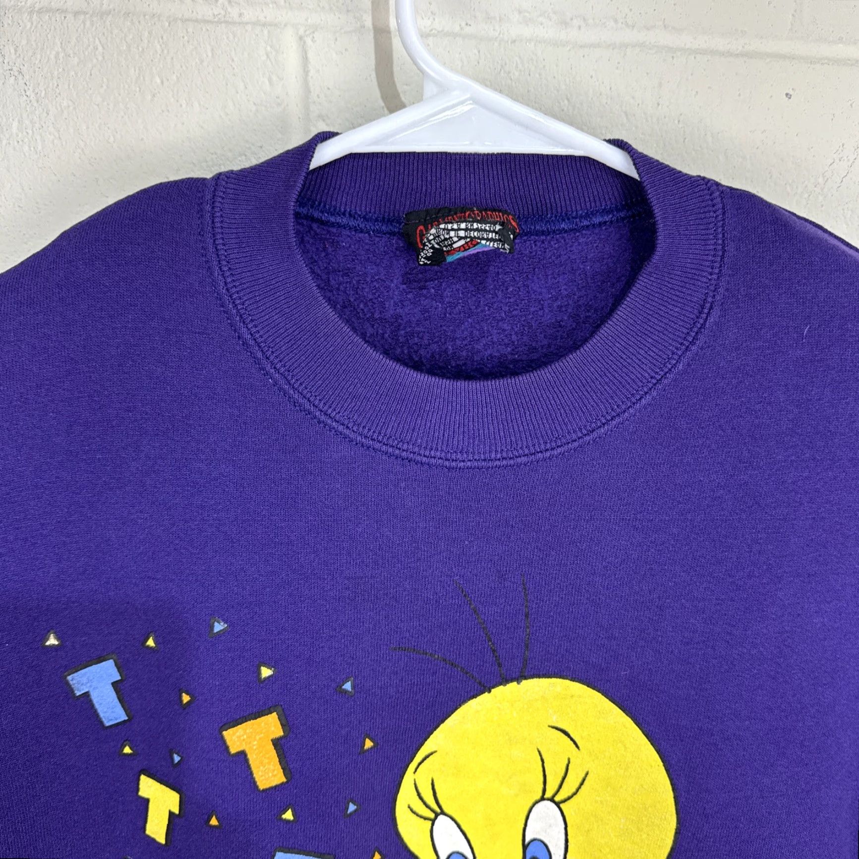 Vintage VINTAGE Garment Graphics Tweety Bird Crewneck Sweatshirt Large Purple Sweatshirt Unisex Adults Graphic Print Pullover Crew Neck Shirt Size US L / EU 52-54 / 3 - 3 Thumbnail