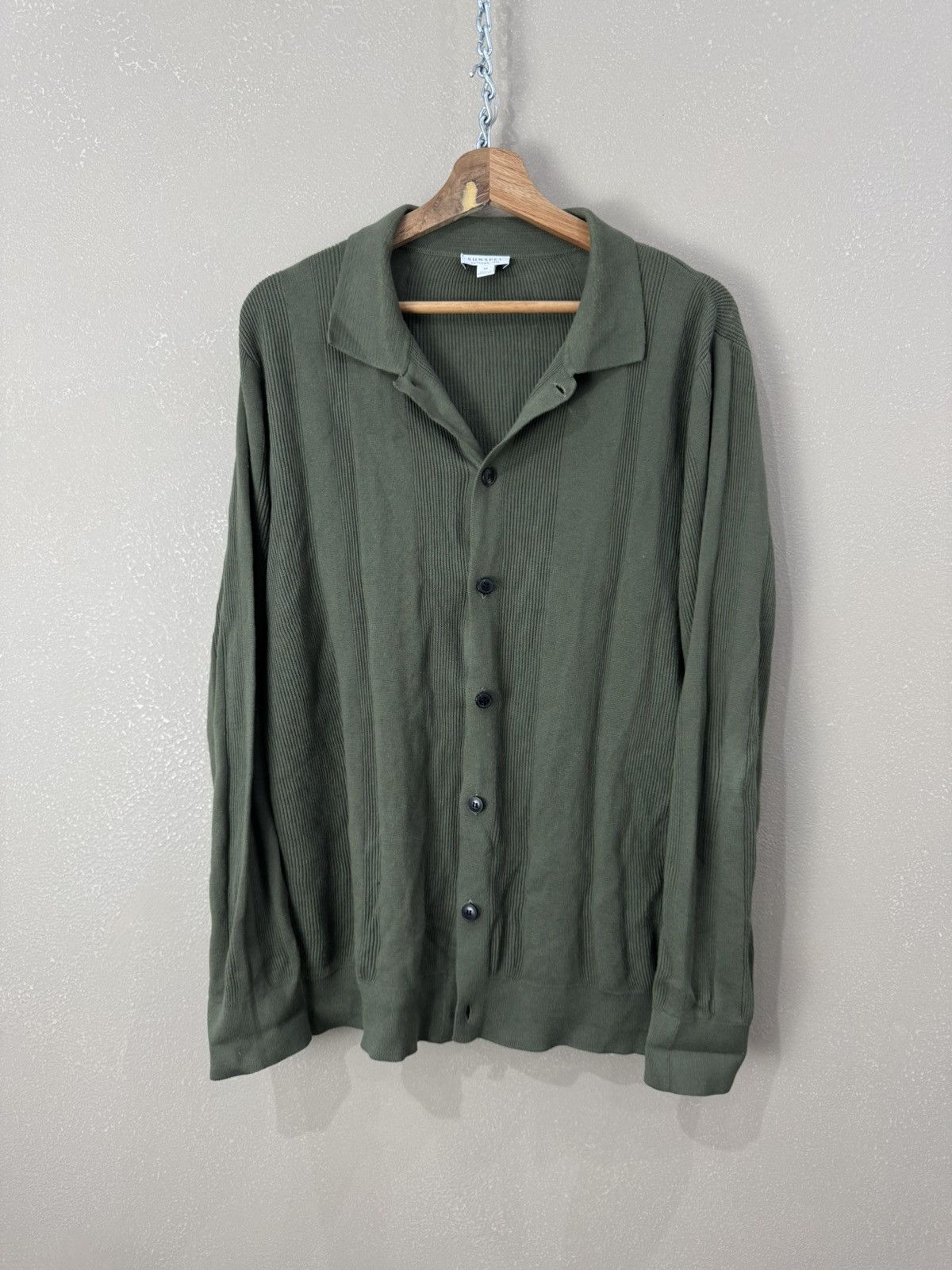 Sunspel Sunspel Designer Luxury Cotton Cardigan Sweater Size US M / EU 48-50 / 2 - 1 Thumbnail
