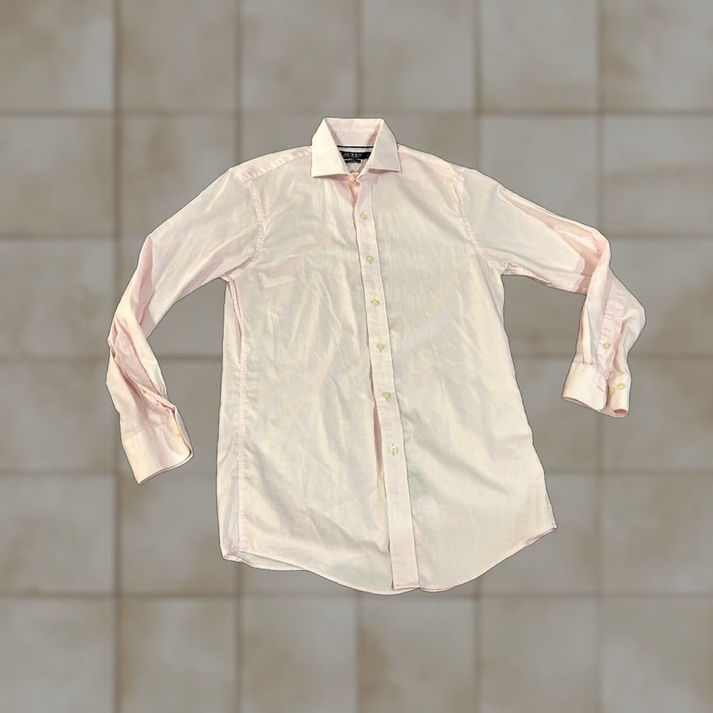 Ralph Lauren Lauren Ralph Lauren Dress Shirt Mens Slim Pink Non-Iron Button-Down 15 32 33 Long Sleeve Size US M / EU 48-50 / 2 - 1 Thumbnail