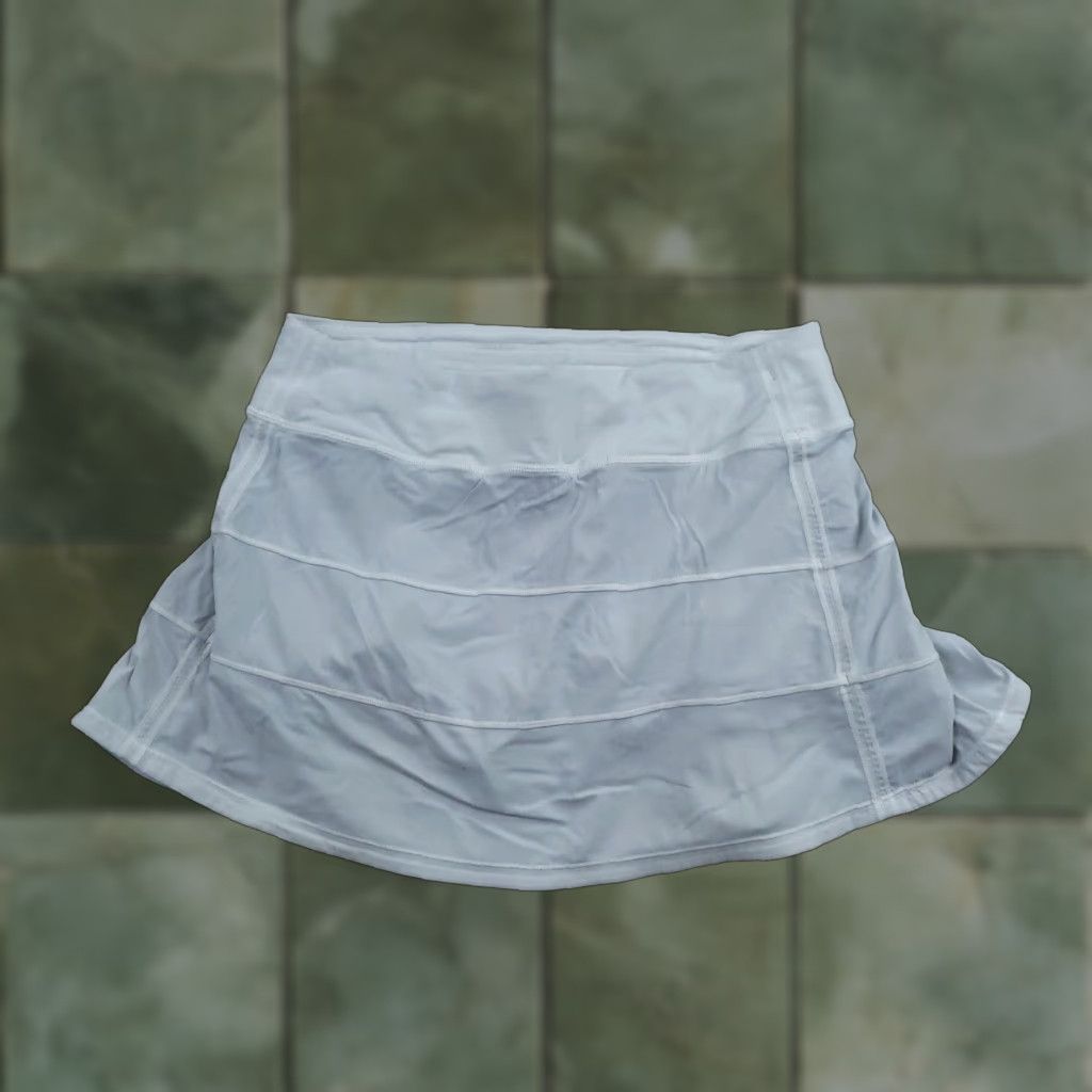 Lululemon Lululemon Skort Womens 6 White Built In Shorts Athletic Running Tennis Golf Gym & Training Skirt Short Size 28" / US 6 / IT 42 - 1 Thumbnail