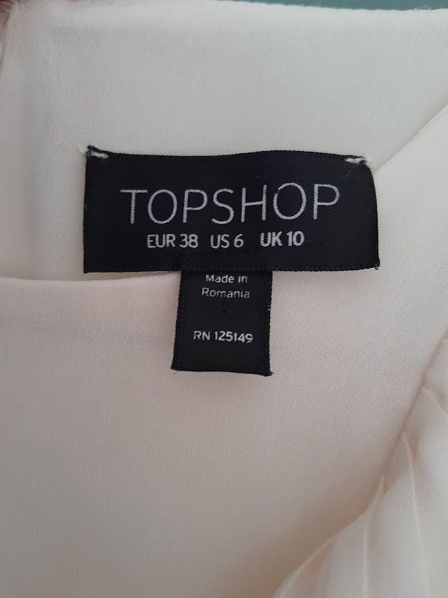 Topshop White mini dress Size M / US 6-8 / IT 42-44 - 2 Thumbnail
