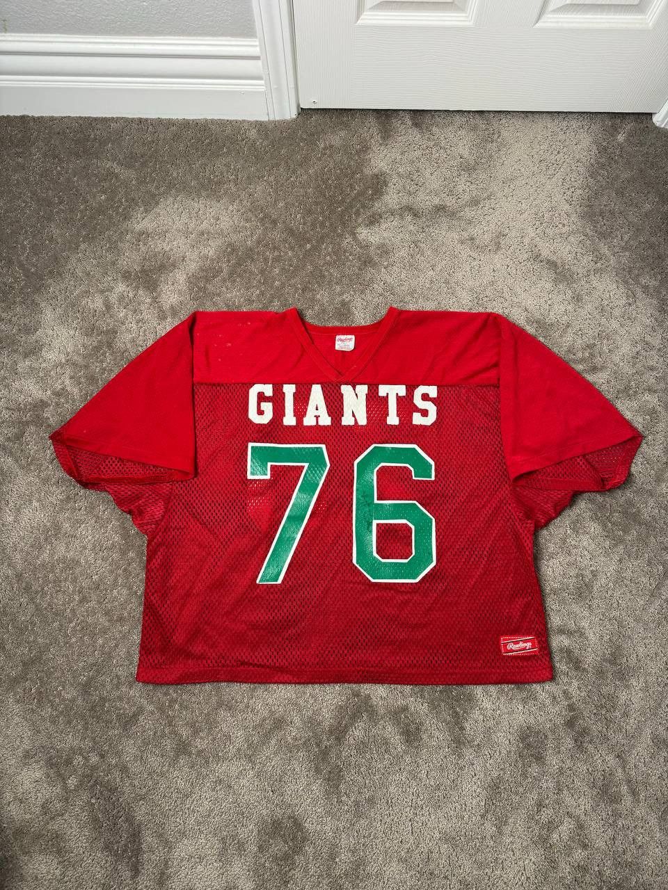 image of Vintage Men’S T-Shirt Rawlings Giants Y2K American Style in Red, Men's (Size 2XL)