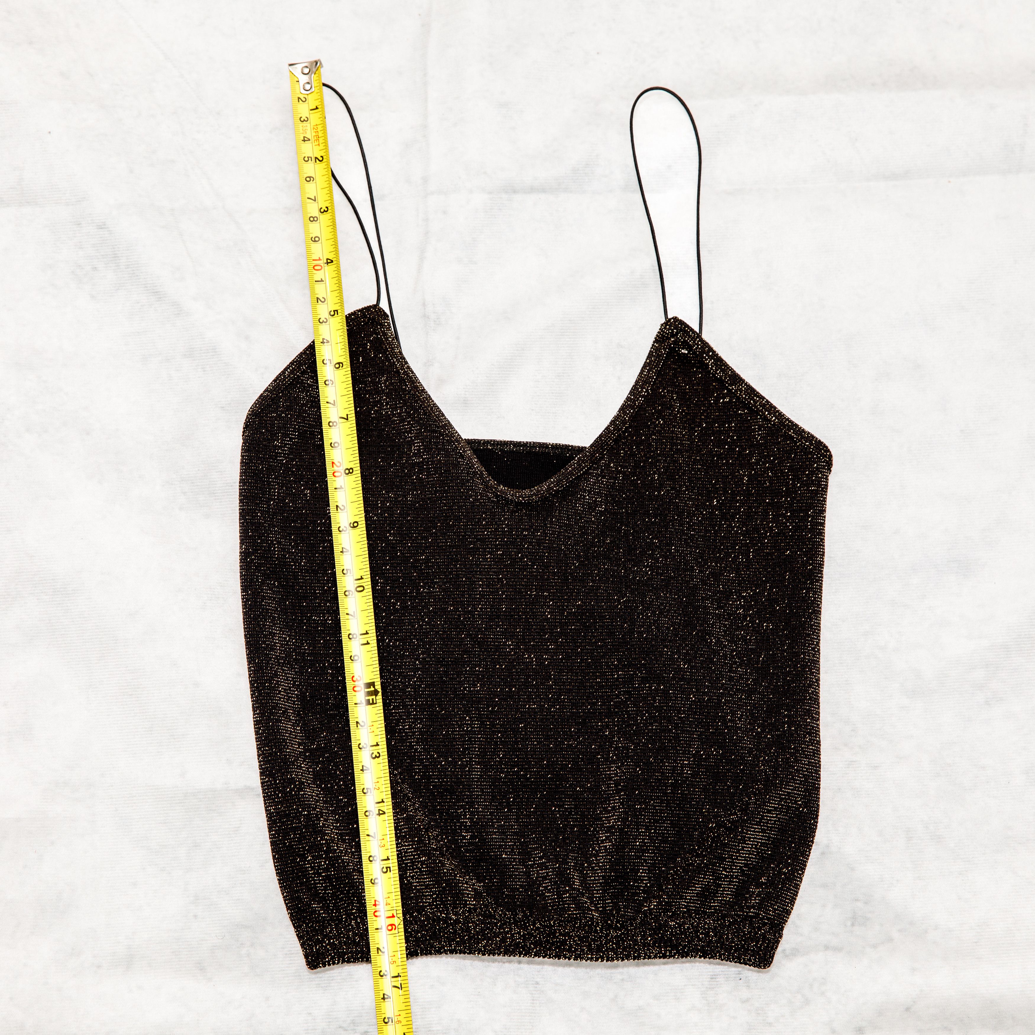 Free People Intimately Free People Tank Top XS/S Black Gold Sparkle Size XS / US 0-2 / IT 36-38 - 5 Thumbnail