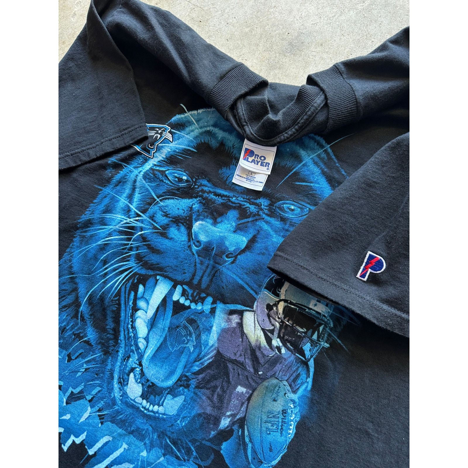 NFL × Pro Player × Vintage Vintage Carolina Panthers Pro Player 1990s Graphic T-Shirt Size US L / EU 52-54 / 3 - 2 Thumbnail