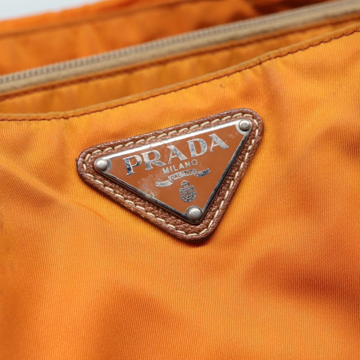 Prada PRADA Tote Bag Nylon Orange Silver Size ONE SIZE - 14 Thumbnail