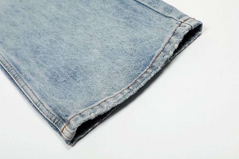 Vintage Men's American Retro Straight-Leg Distressed Washed Jeans Size US 32 / EU 48 - 6 Thumbnail