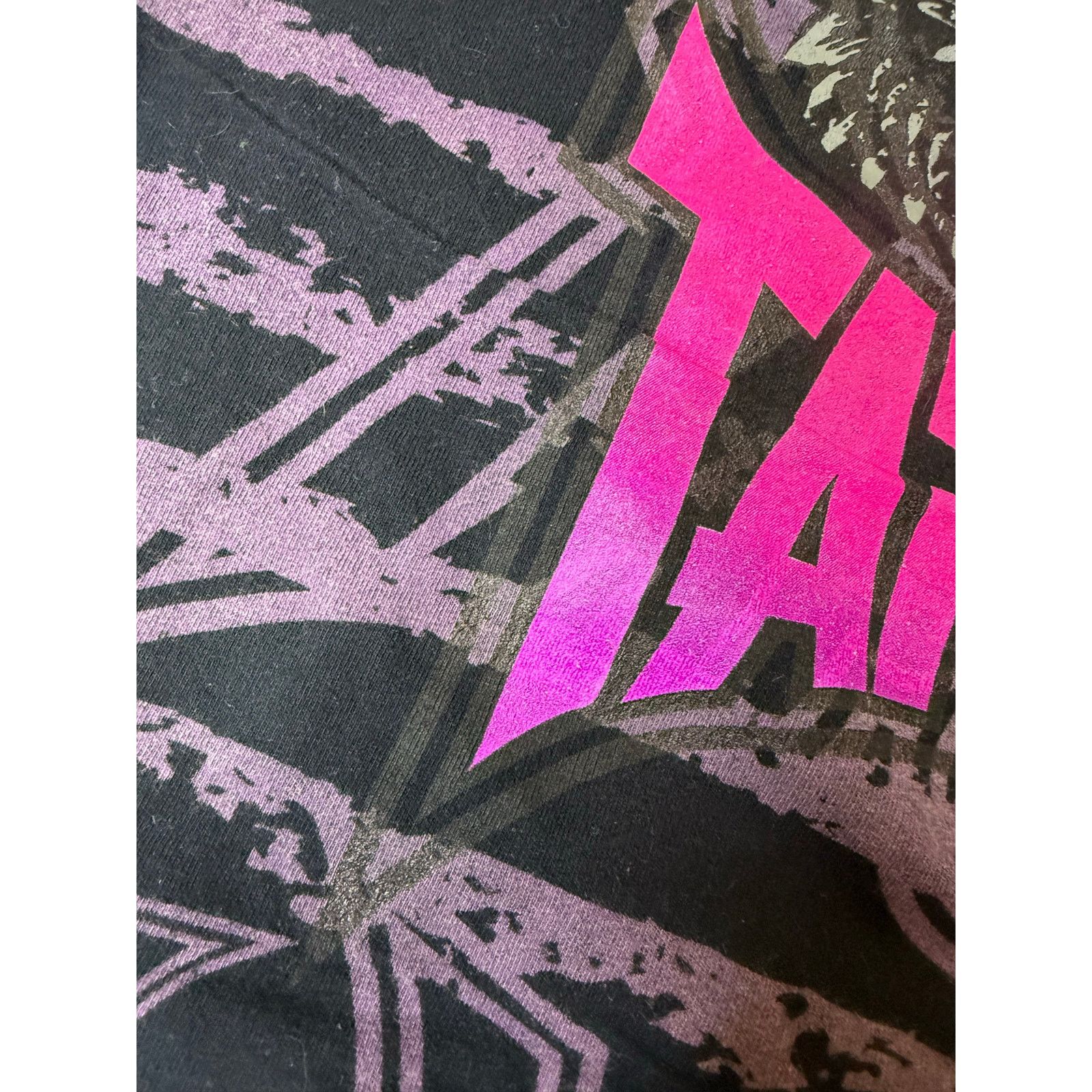 Tapout Vintage Tapout Size L Slim Black Pink All Over Print RARE Size L / US 10 / IT 46 - 3 Thumbnail