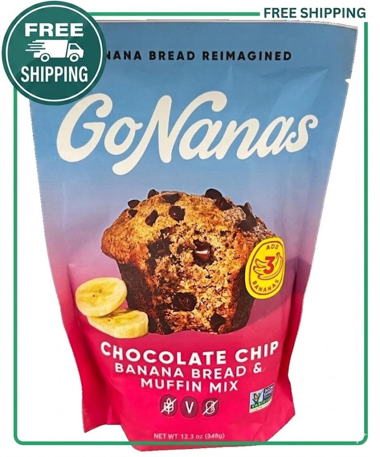 Hard Rock Cafe Go Nanas Chocolate Chip Banana Bread Mix Muffin Mix 12.3 oz Size ONE SIZE - 1 Thumbnail