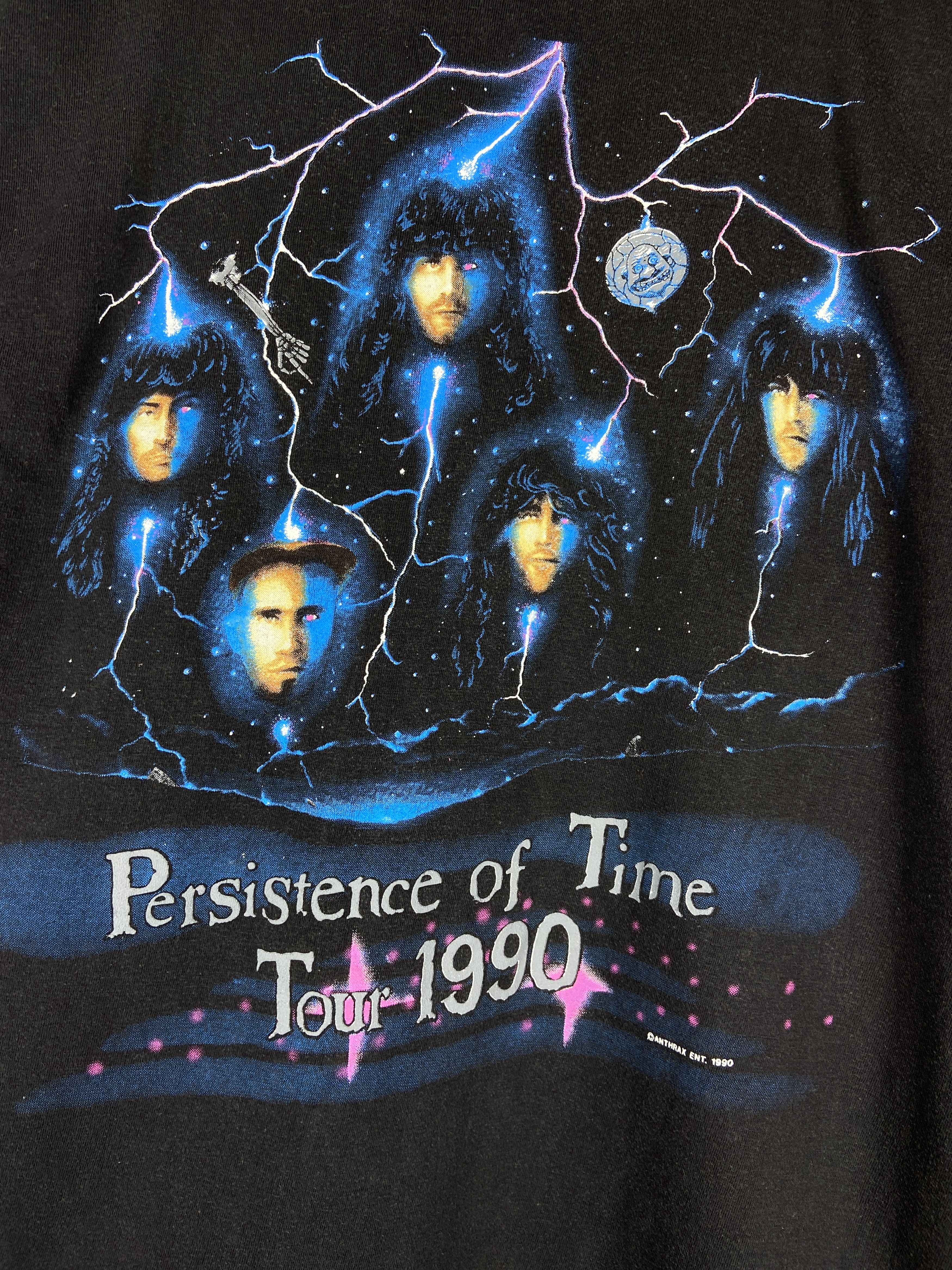 Band Tees 90s Vintage Anthrax Persistence Of Time Tour Graphic T Shirt Size US M / EU 48-50 / 2 - 6 Thumbnail
