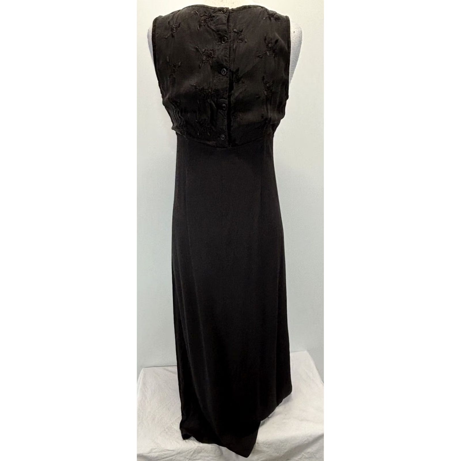 Johnny Was VINTAGE Johnny Was Maxi Dress Women’s M Gray Embroidered Boho Lined Y2K Womens Size M / US 6-8 / IT 42-44 - 4 Thumbnail