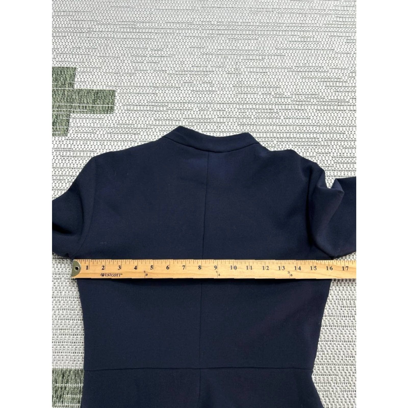 Zara Zara A-Line Dress Womens Small Blue Gold Tone Crest Buttons Mock Neck Cocktail Dress City Size S / US 4 / IT 40 - 4 Thumbnail