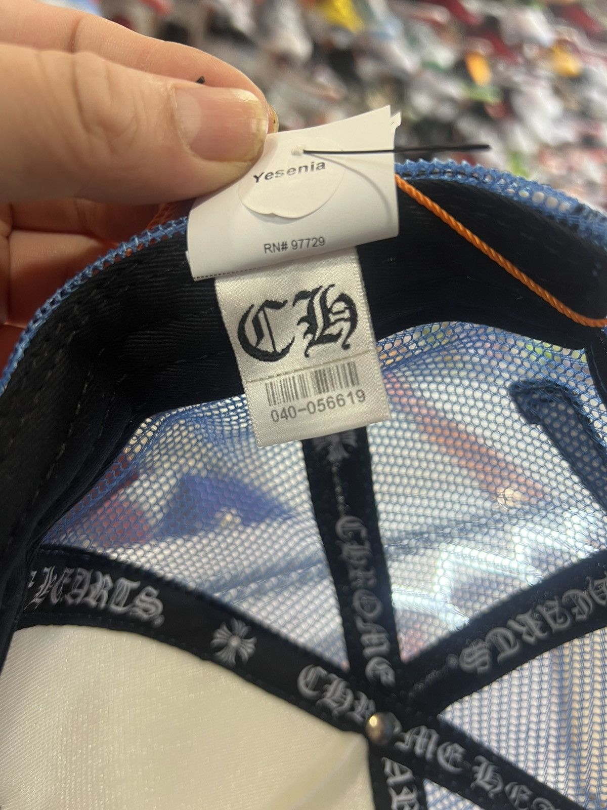 Chrome Hearts Chrome Hearts Blue Cemetery Triple Cross Trucker Size ONE SIZE - 4 Thumbnail
