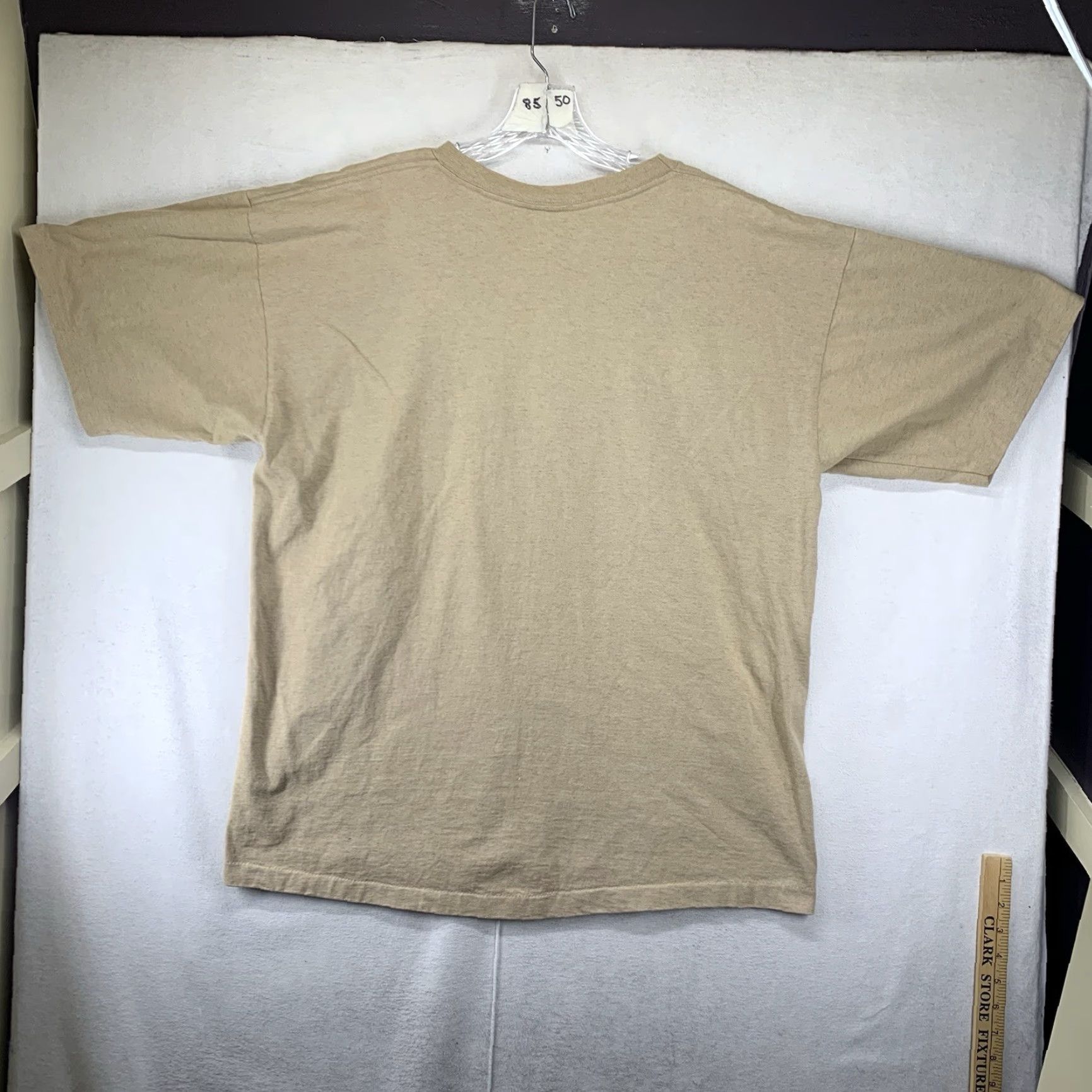 Vintage VINTAGE Alore Unisex T-Shirt XL Short Sleeve Crew Neck USA Patchwork 90s Cotton Rustic Tan Size US XL / EU 56 / 4 - 2 Thumbnail