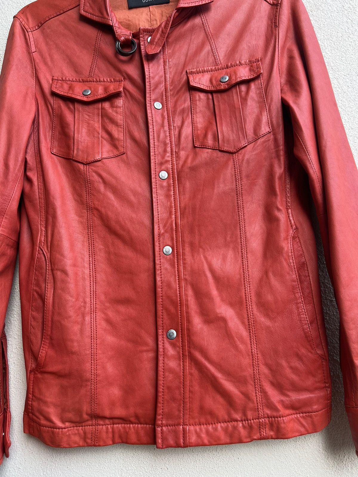 Leather Epoca Uomo Japan Patina Sheep Leather Four Pocket Shirt Size US M / EU 48-50 / 2 - 11 Thumbnail