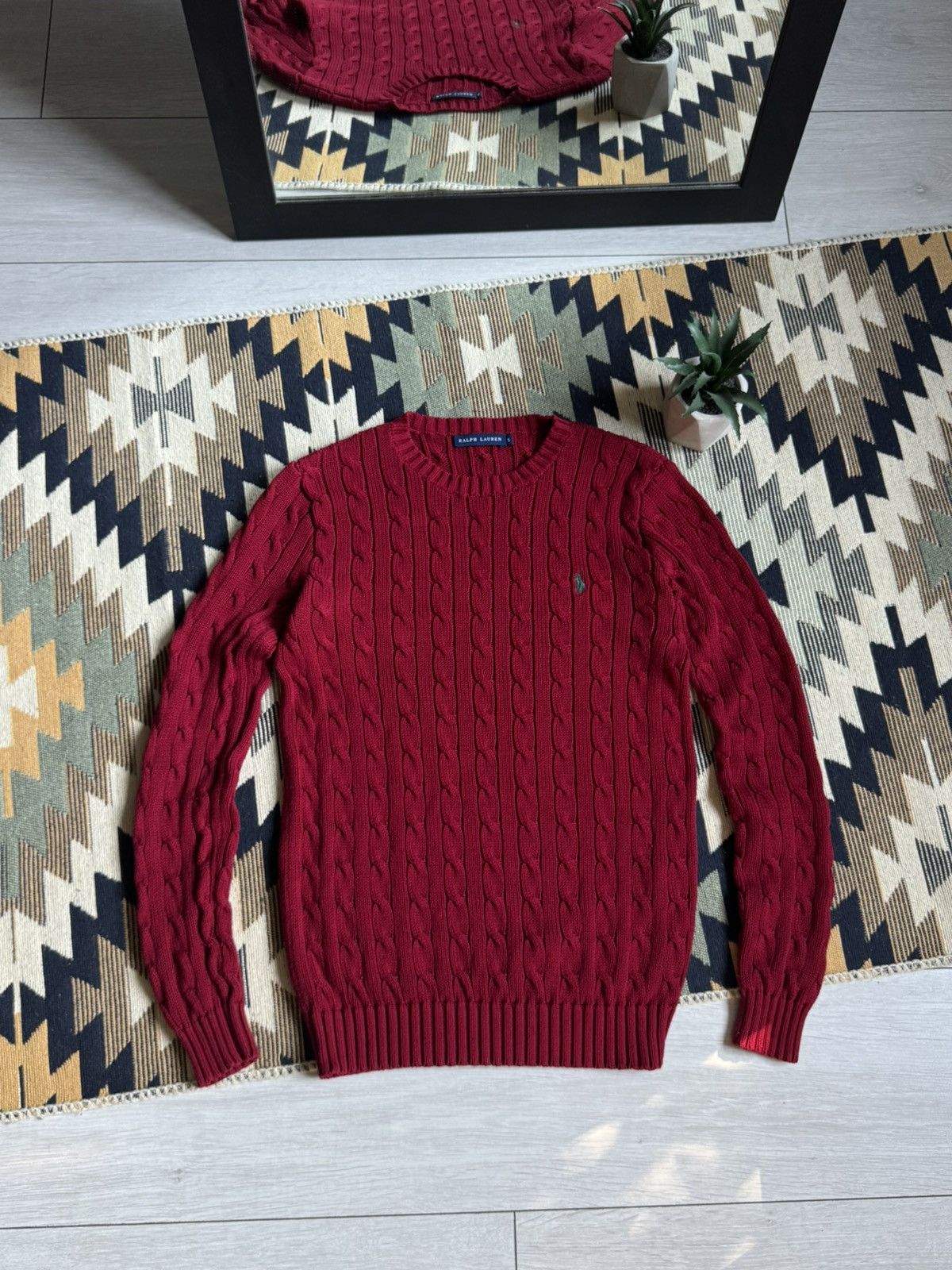 Polo Ralph Lauren Vintage Polo Ralph Lauren Cable Knitted Sweater Size S / US 4 / IT 40 - 1 Thumbnail