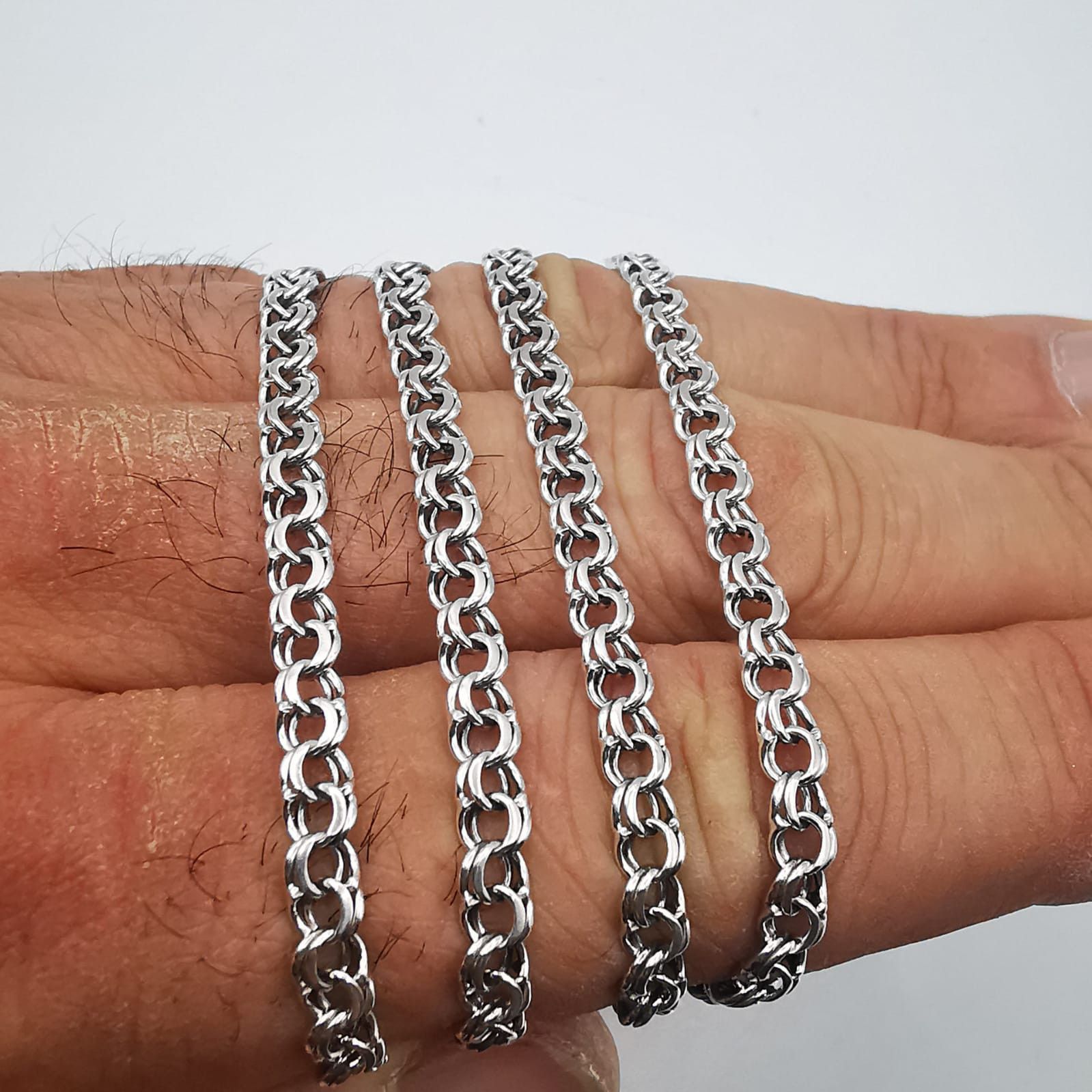 Sterling Silver Vintage Jewelry Chain,925 Sterling Silver,Signed 15,13g Size ONE SIZE - 4 Thumbnail