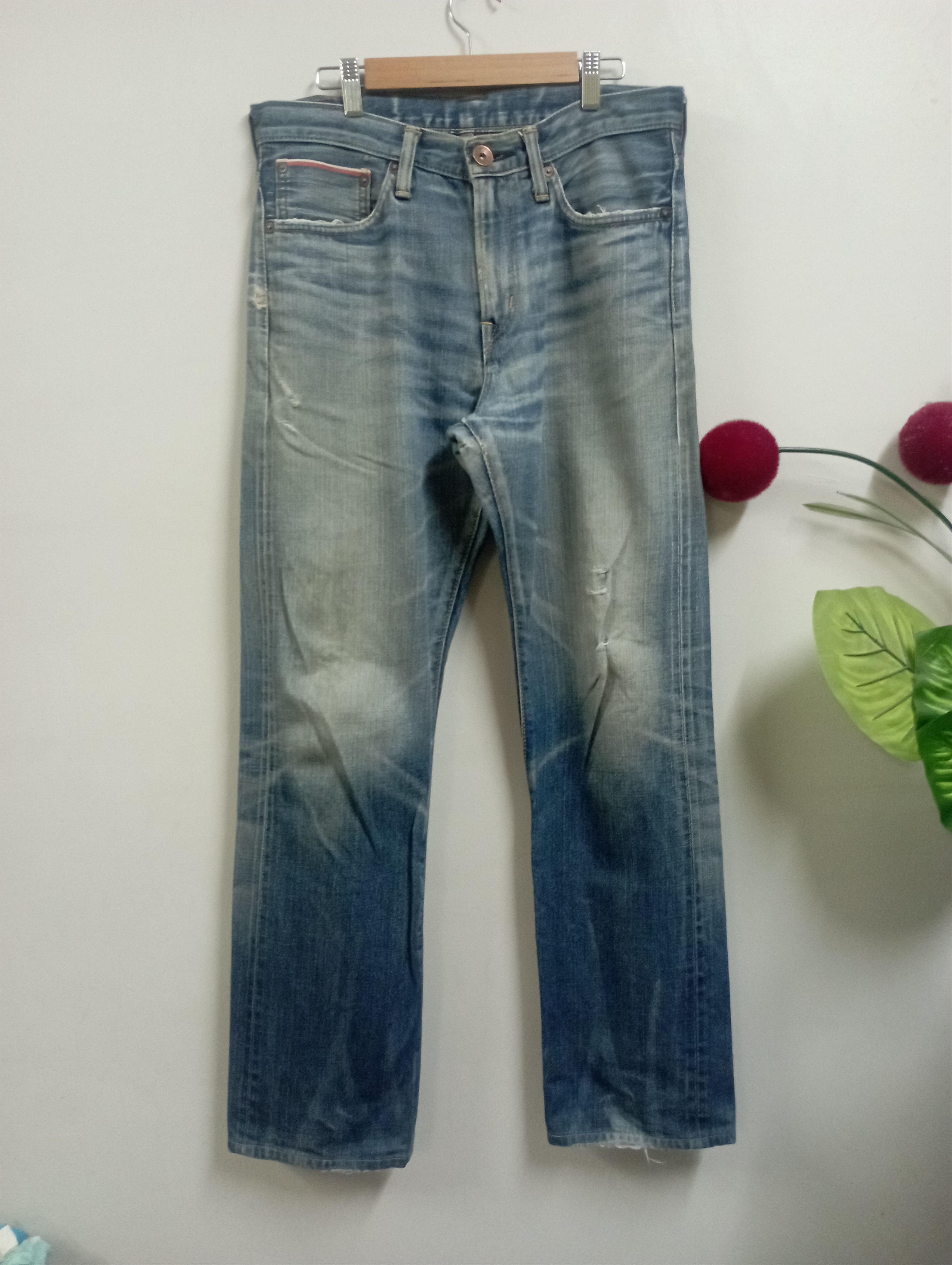 Sugar Cane Vintage Selvedge Buckle Distressed Edwin 505ZX Size US 31 - 2 Thumbnail