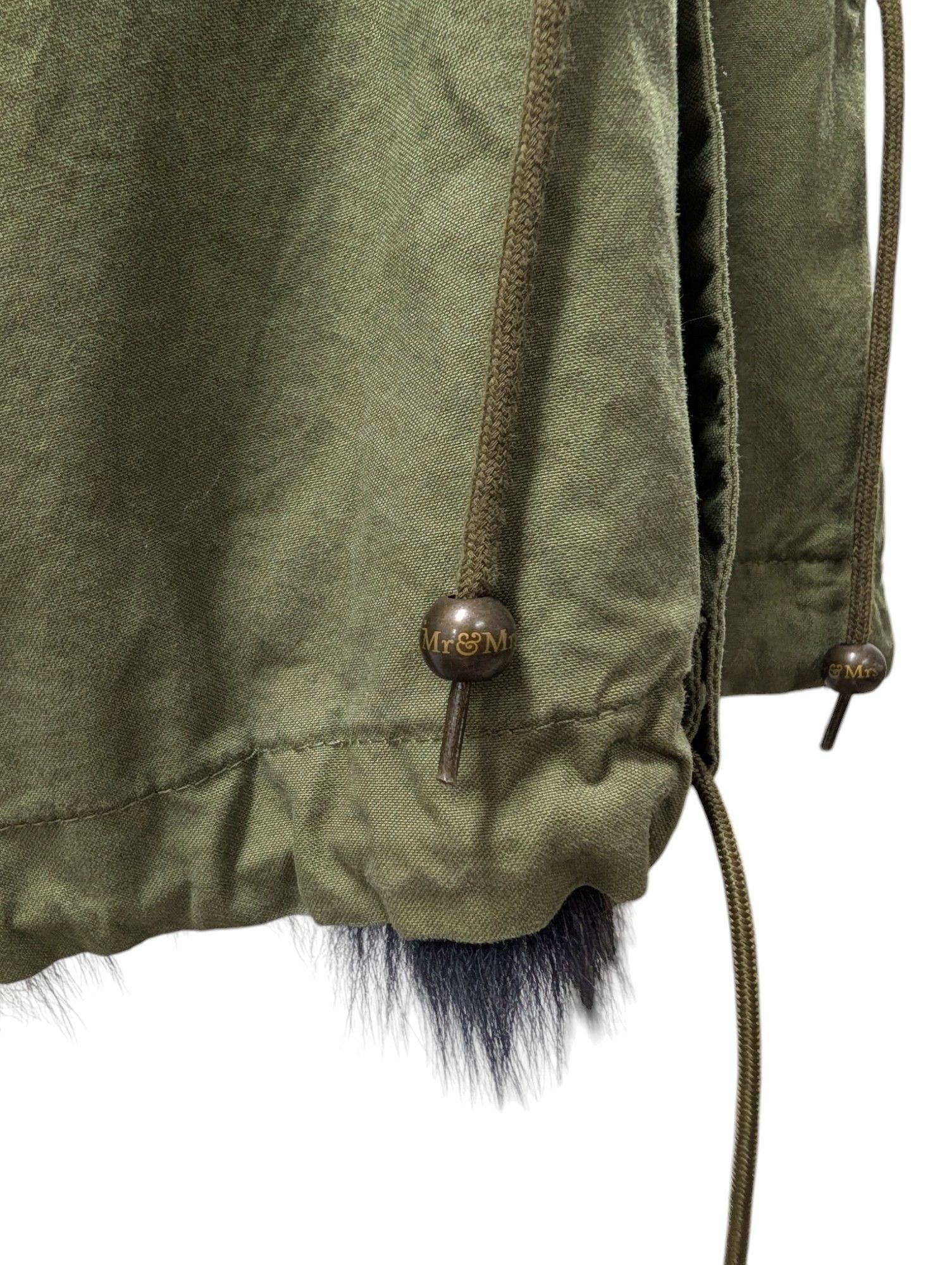 MR & MRS ITALY Green Hooded Parka With Multi-Color Full Fur Lining Size XS / US 0-2 / IT 36-38 - 6 Thumbnail