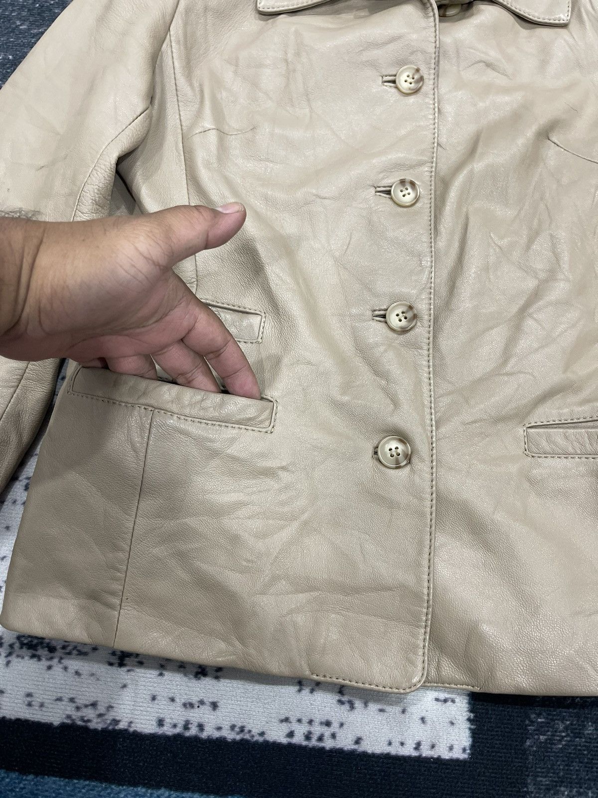 Vintage Josephine Leather Coat Jacket