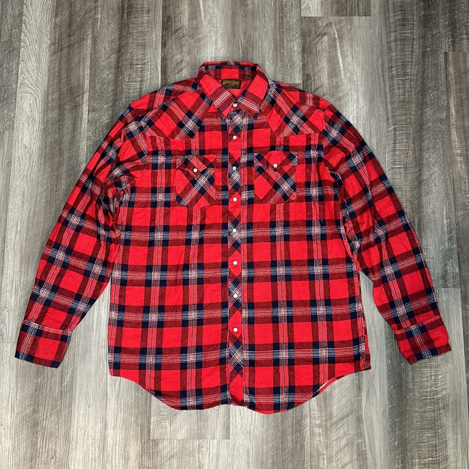 Other Stir-Ups Western Model Flannel Pearl Snap - Large Size US L / EU 52-54 / 3 - 2 Thumbnail