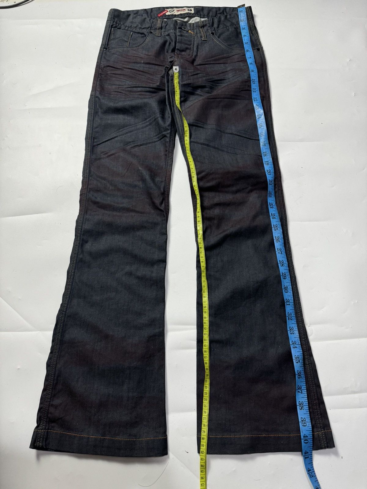 If Six Was Nine × Japanese Brand × Le Grande Bleu (L.G.B.) Flare Denim Pants Buckle Back J&M Size US 29 - 5 Thumbnail