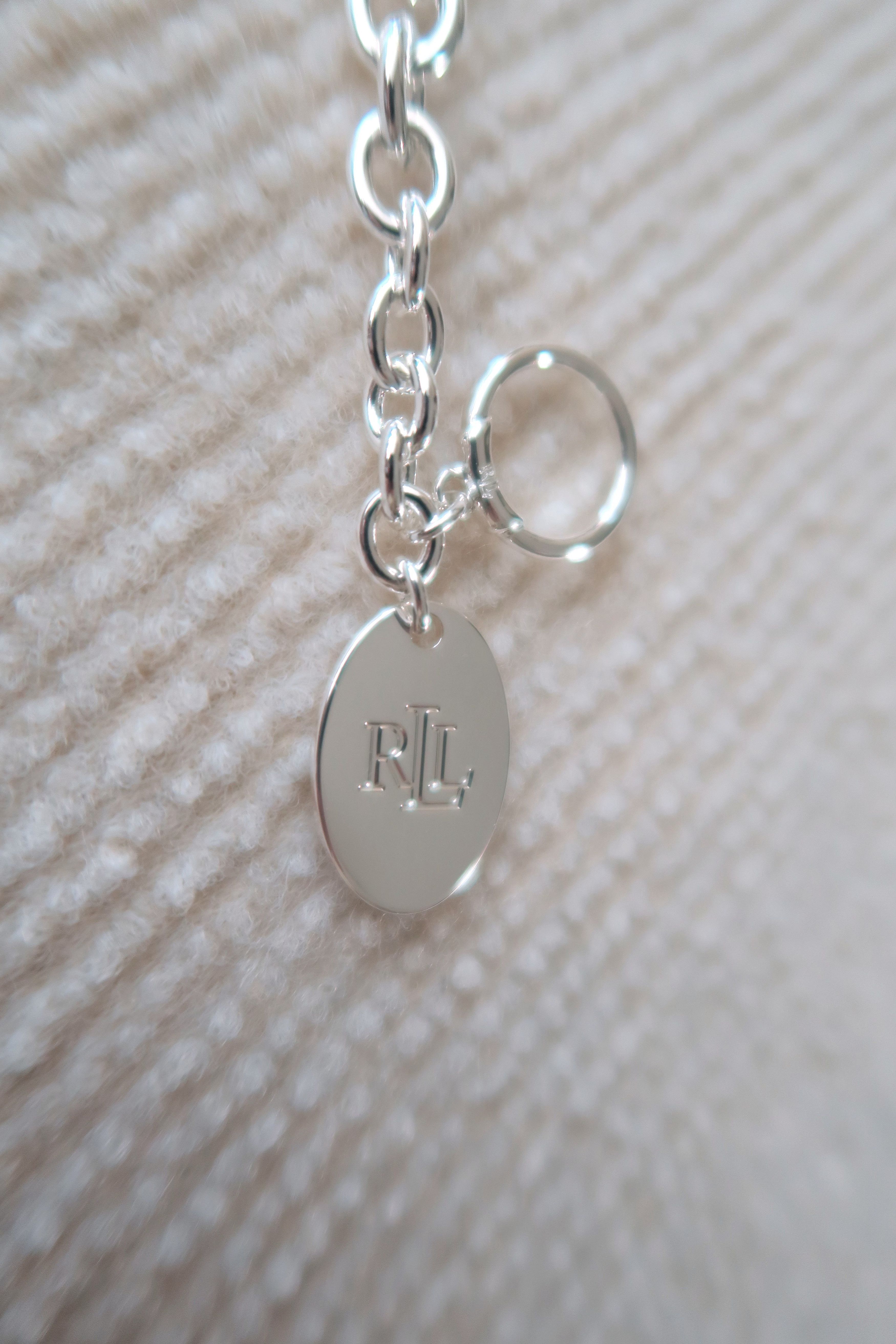 Ralph Lauren Ralph Lauren Evelyn Flex Silver Logo Charm Bracelet Size ONE SIZE - 6 Thumbnail