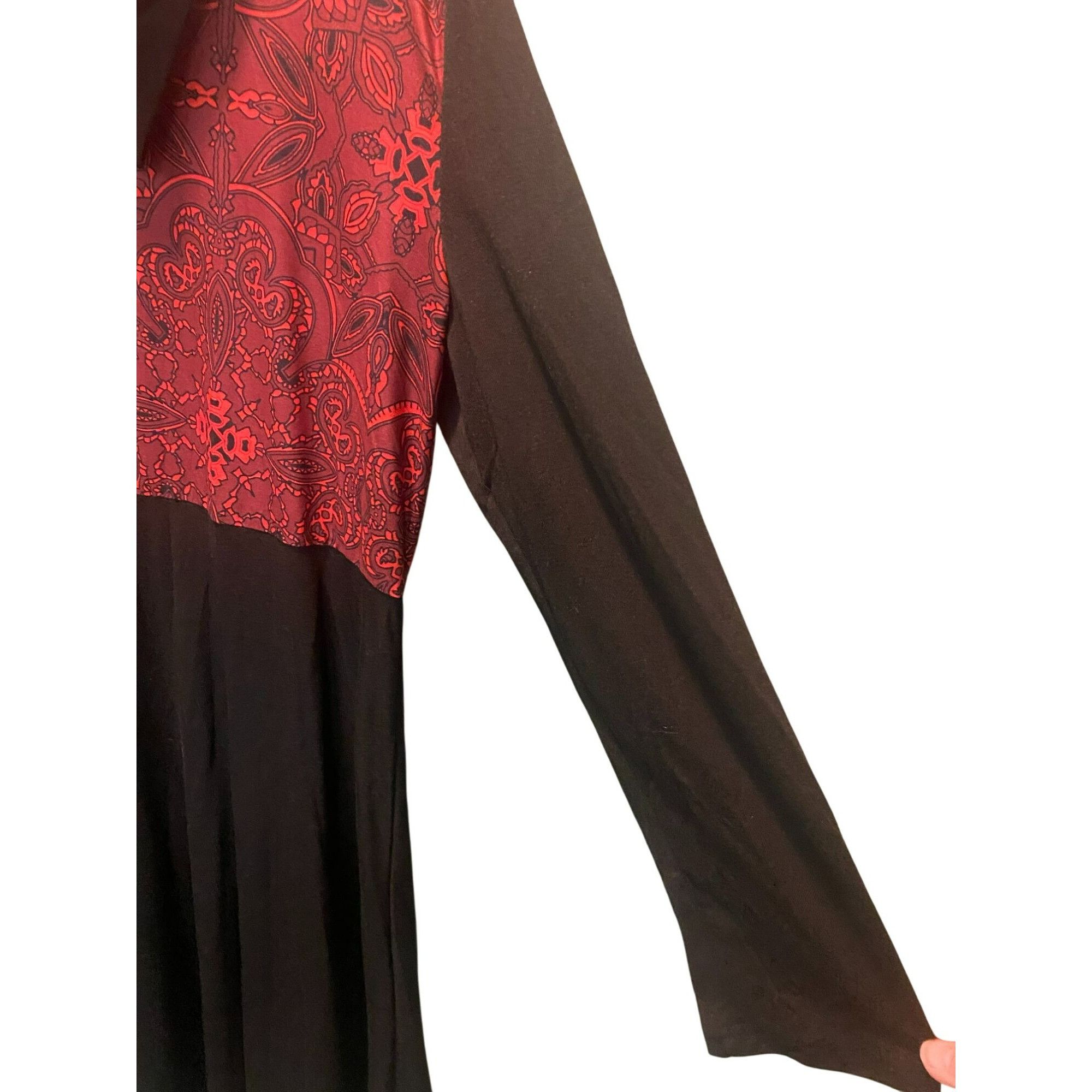 Other Reborn New York Womens 1X Plus Black & Red Long Sleeve Dress Size XXL / US 16-18 / IT 52-54 - 5 Thumbnail
