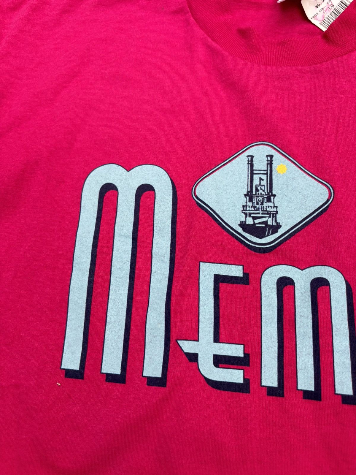 Vintage Deadstock Vintage Memphis Tennessee Pink Tee Size US L / EU 52-54 / 3 - 8 Thumbnail