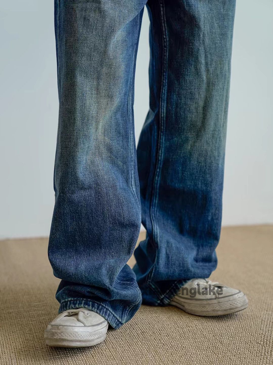Jean × Vintage washed faded cleanfit loose baggy yuppie work jeans Size US 38 / EU 54 - 5 Thumbnail