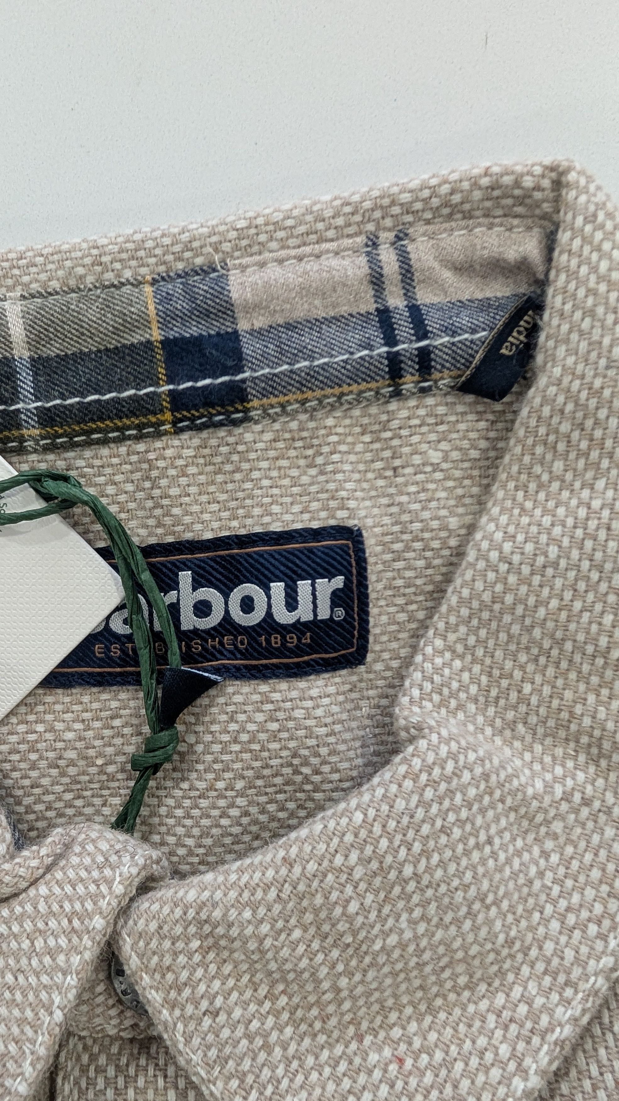 Barbour Barbour Waterhill Tailored Overshirt Stone Marl Wool Blend Size US M / EU 48-50 / 2 - 8 Thumbnail