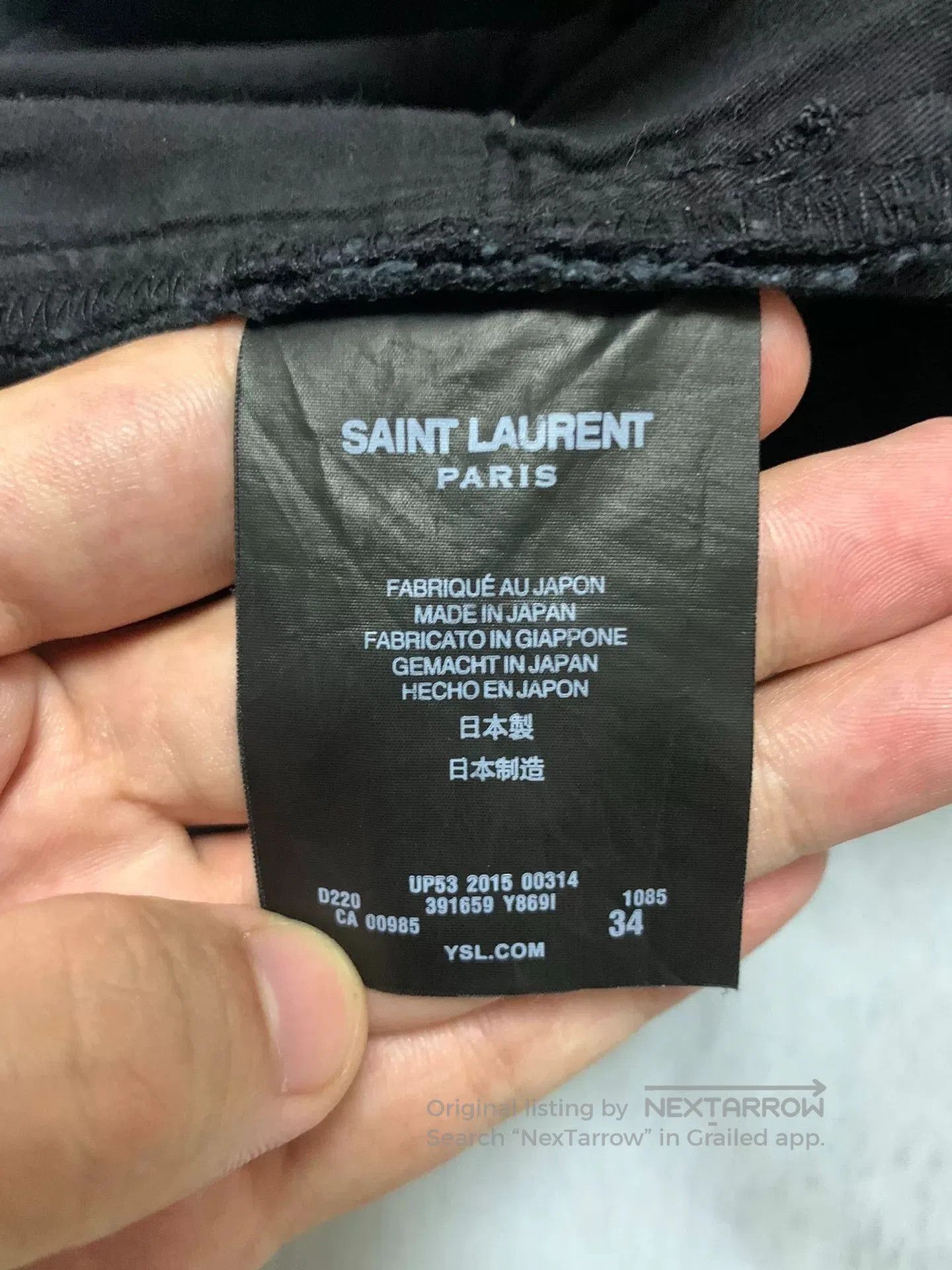 Saint Laurent Paris Saint Laurent Black Distressed Denim Pants. Size US 34 / EU 50 - 5 Thumbnail