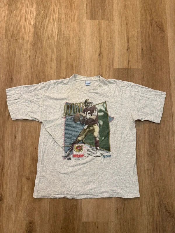 NFL Joe Montana Vintage Tshirt 1990 90s NFL San Francisco XL Size US XL / EU 56 / 4 - 1 Thumbnail
