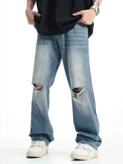 Japanese Brand × Jean Fashion high street cool ripped jeans y2k Size US 34 / EU 50 - 2 Thumbnail