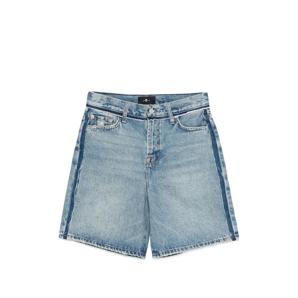 7 For All Mankind 7 For All Mankind BLUE Shorts - Knee-Length Shorts Size 25" / US 0 / IT 36 - 1 Thumbnail