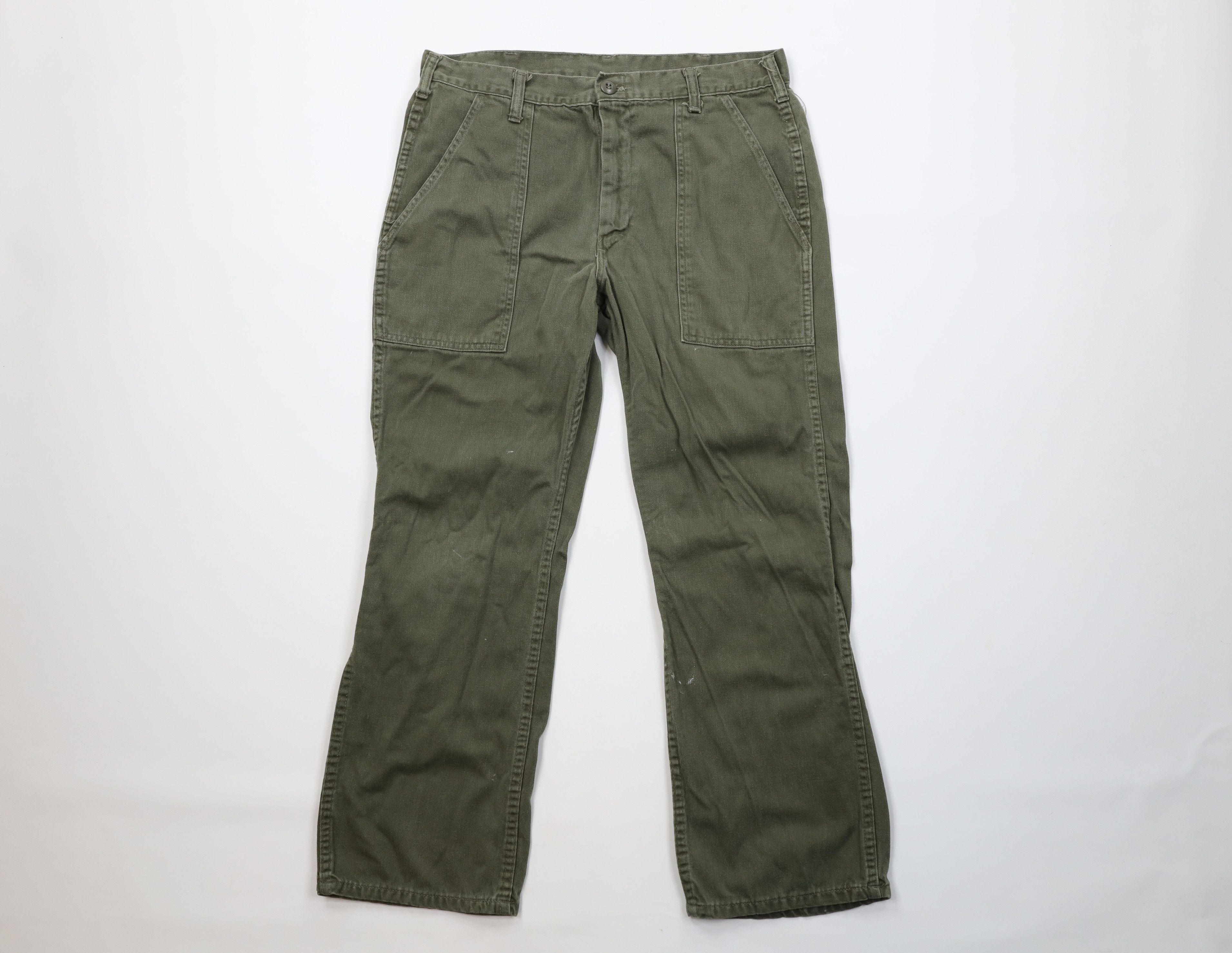 Vintage Vintage 60s 70s Military Vietnam War Field Pants Green USA Size US 34 / EU 50 - 1 Thumbnail