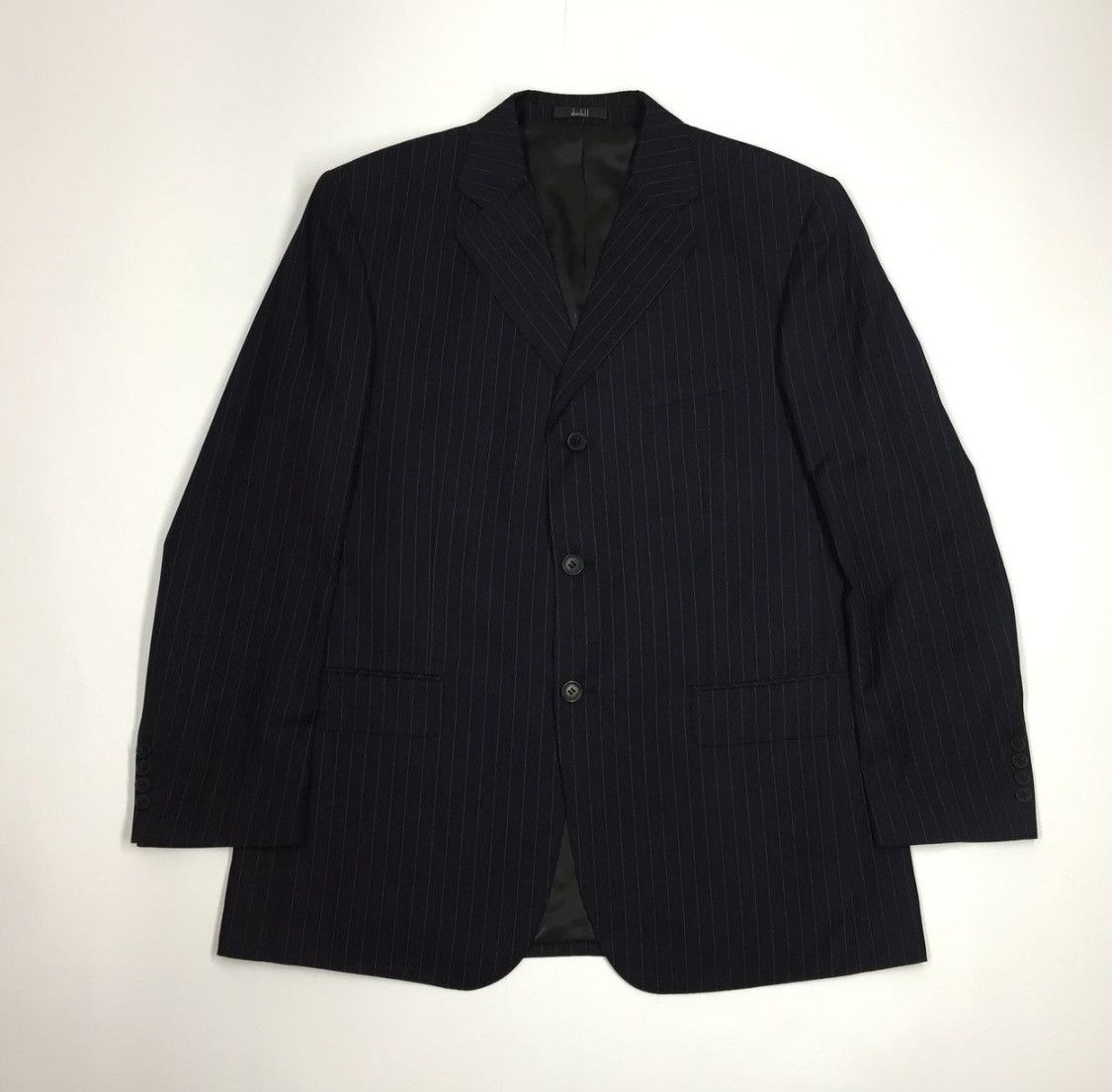 Alfred Dunhill × Designer Dunhill Classic Wool Blazer Men’s Black Jacket Size 52R - 8 Thumbnail