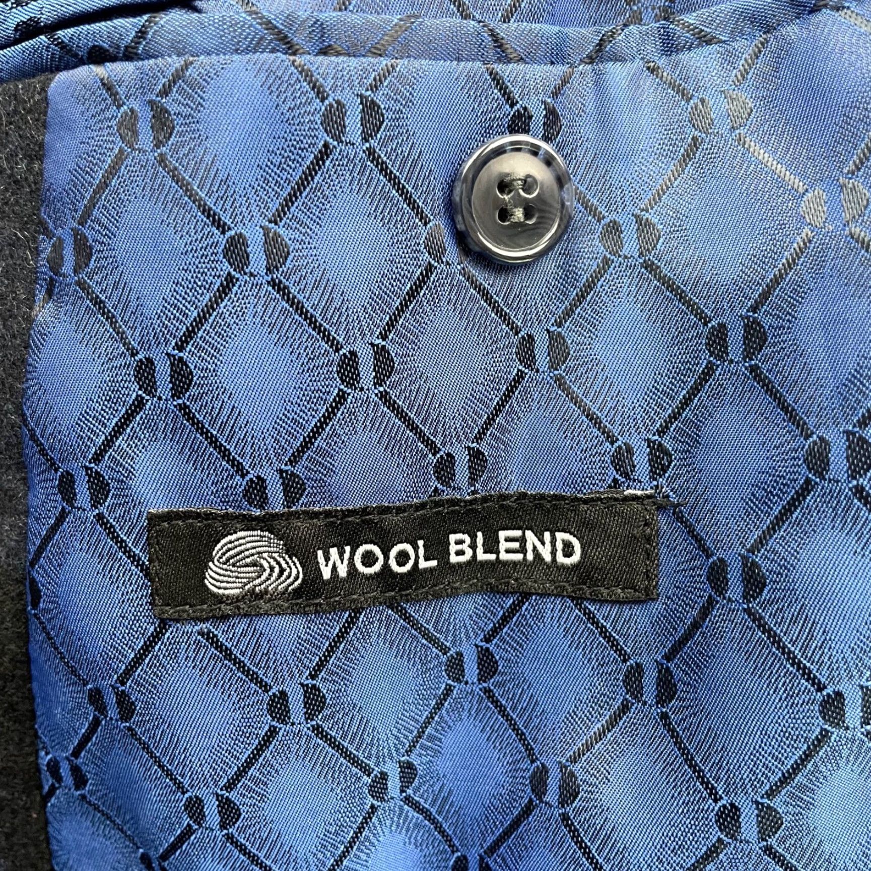 Doublet Linea Uomo Coat Mens Pea Coat Wool Flannel Double Breasted Plaid 46L Navy Blue Black 6-button Regular Mens Size US S / EU 44-46 / 1 - 6 Thumbnail