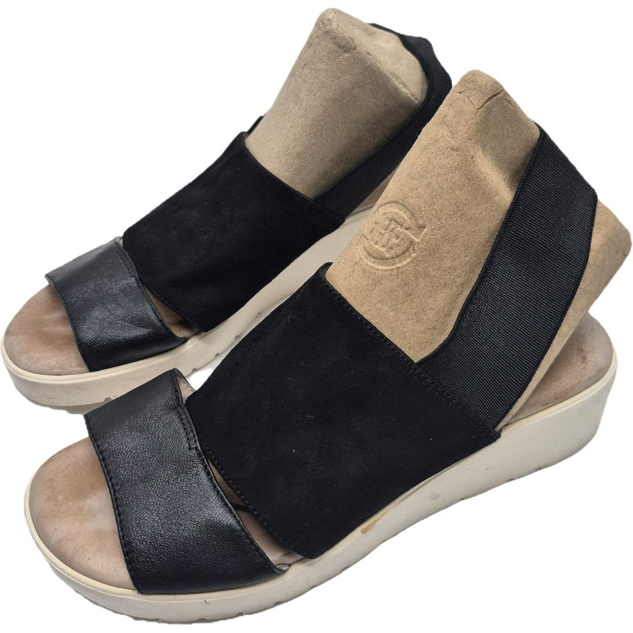 Johnston & Murphy Johnston & Murphy Cassandra Platform Sandals Black Suede 6.5 Size US 6.5 / IT 36.5 - 8 Thumbnail