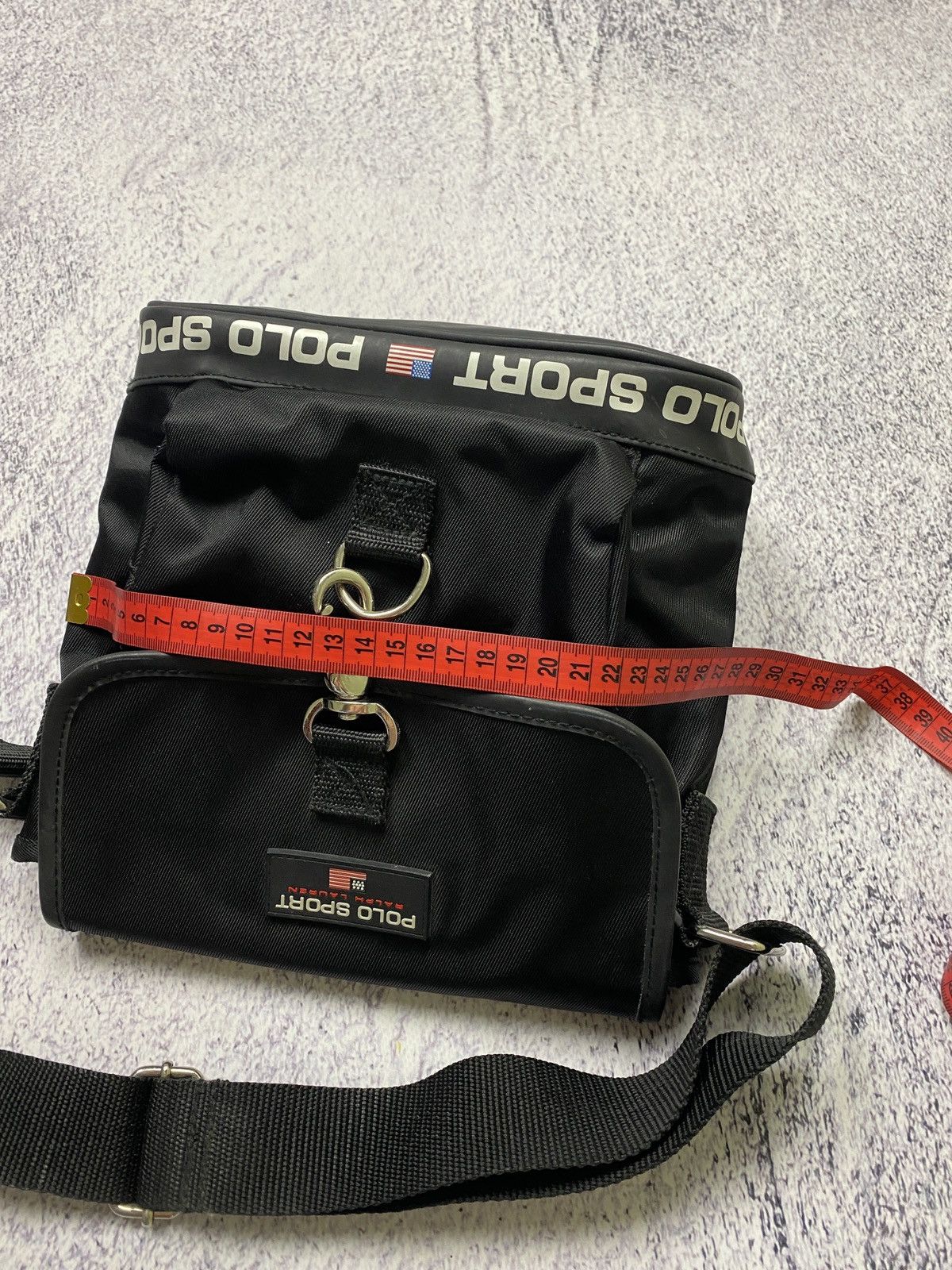 Polo Ralph Lauren × Vintage Vintage Polo Sport Ralph Lauren Shoulder Bag Black Logo 90s Size ONE SIZE - 10 Thumbnail